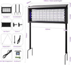 Cortador de mosquitos alimentado por energía solar, matador de insectos exterior de 4500V con panel solar de 15W, zapper eléctrico inalámbrico impermeable – lámpara recargable para matar mosquitos...