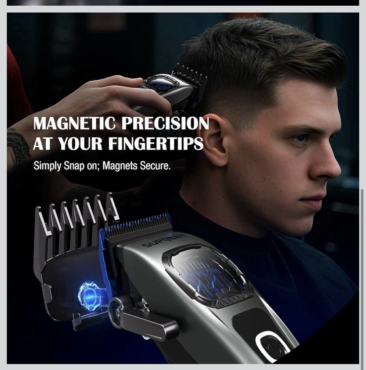 SUPRENT Cortapelos profesionales para hombres, combo de cortapelos y recortadora5