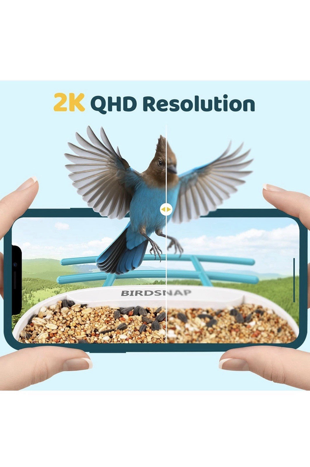 TUC Comedero Inteligente para Pájaros con Cámara+Panel Solar Tarjeta SD 64g.20242