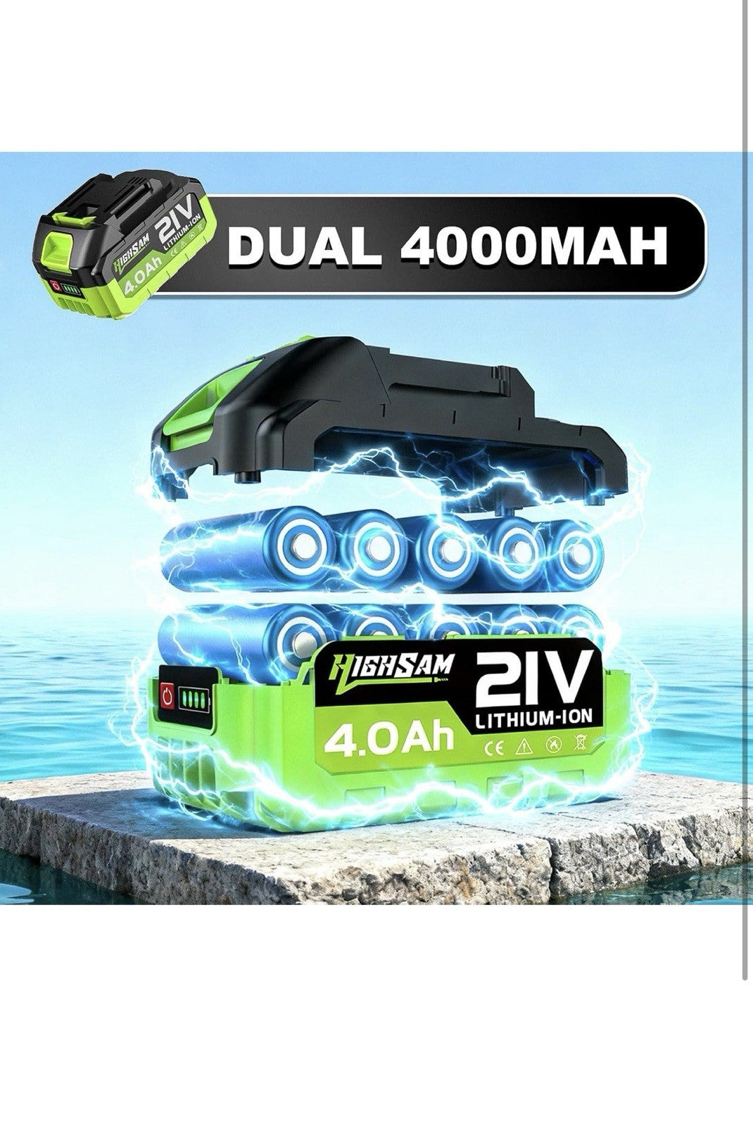 Cordless Pressure Washer - 1500PSI 2.6GPM, 400W Brushless Motor, 2X4000Mah Batte3