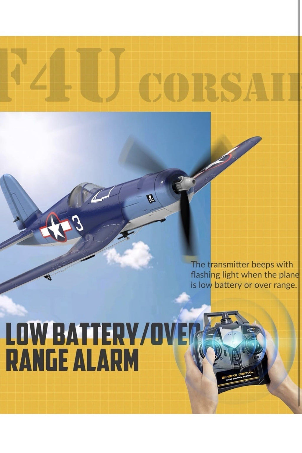 Volantex RC Corsair F4U Airplane Xpilot One Key Aerobatic RTF (761-8)5