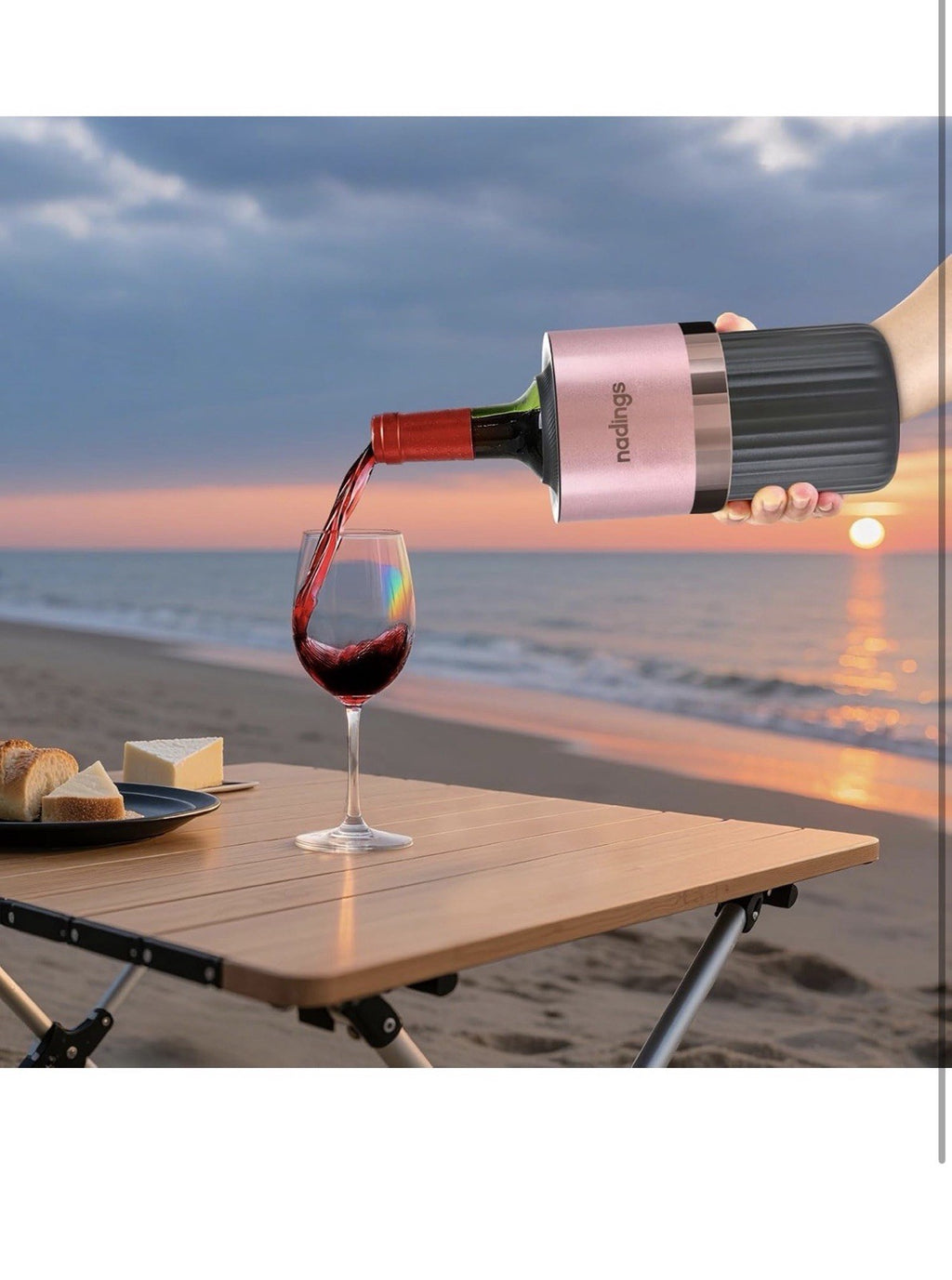 Enfriador de vino para botellas de 25.4 fl oz, portátil y sin hielo, mantiene1