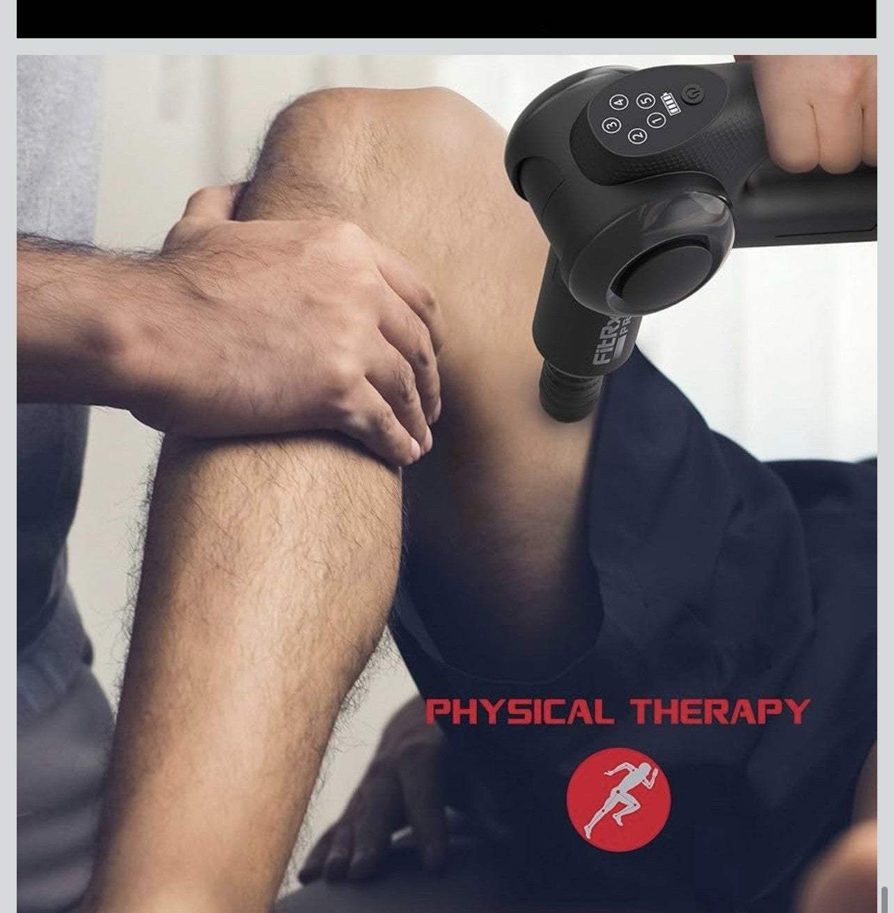 Pistola de masaje de percusión terapéutica de mano con 5 ajustes de velocidad,4
