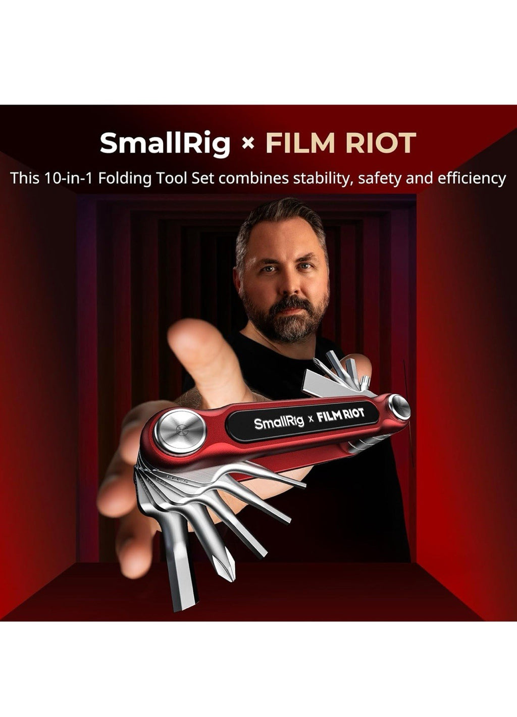 SmallRig x FILM RIOT Juego de herramientas plegables 10 en 1 con destornilladore1