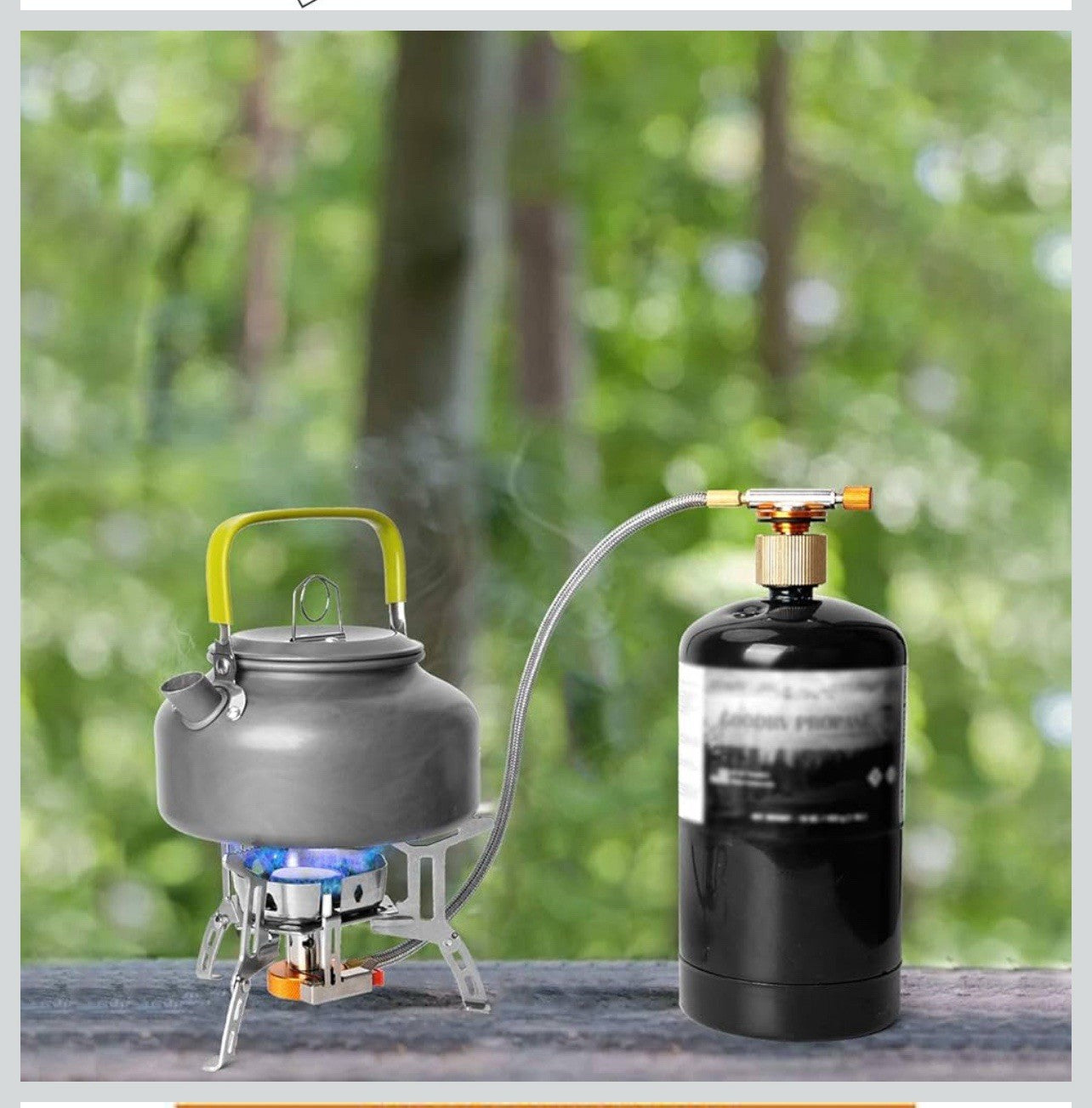 Estufa de campamento a prueba de viento estufa de gas para acampar al aire libre6