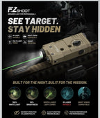 1600 Lumen 3-in-1 Rifle Laser Light Combo, Green/IR Laser, Ar Light **NEW**6