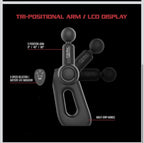 Pistola de masaje de percusión terapéutica de mano con 5 ajustes de velocidad,3