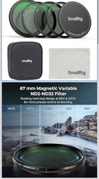 SmallRig 5-in-1 Magnetic 67mm Lens Filter Kit: VND + CPL + Black Mist 1/4 +0