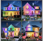 Luces exteriores permanentes, luces de alero RGB de 200 pies con control de apli7