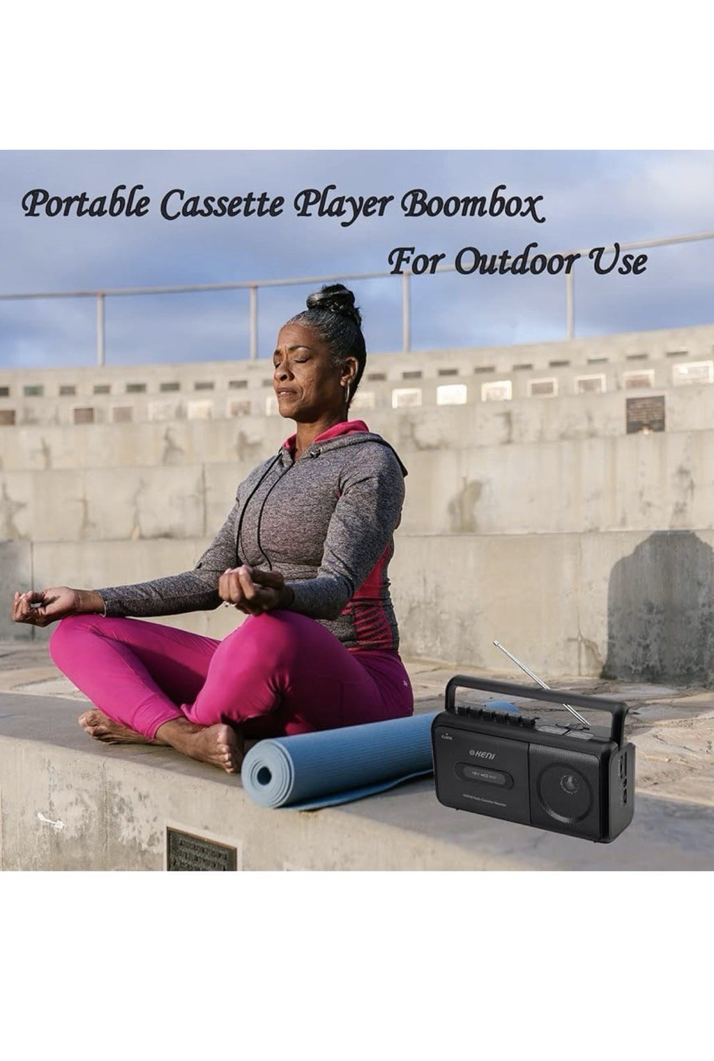 G Keni Portable Cassette Player Boombox AM/FM Radio Stereo Casette Tape Playe...4