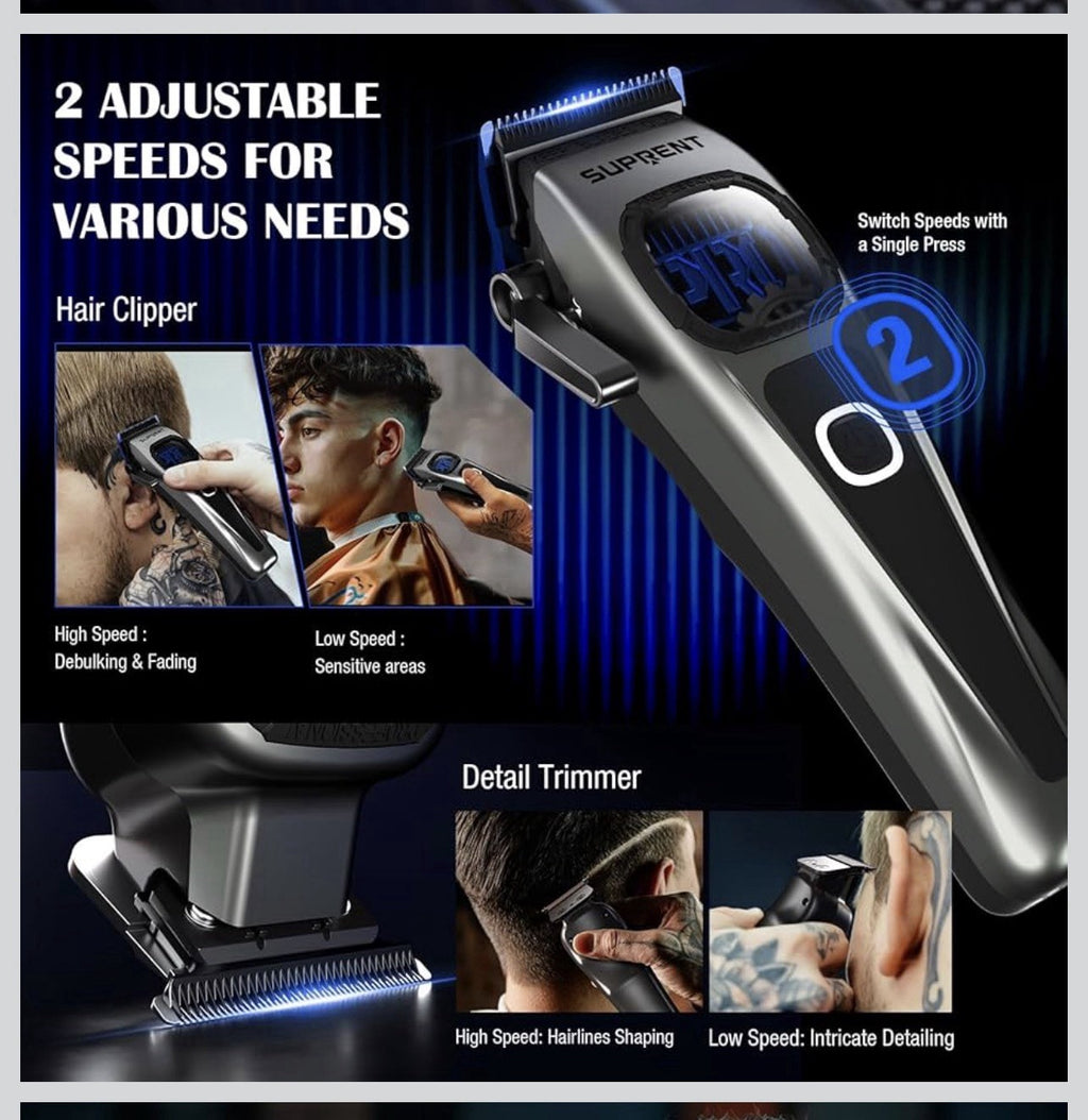SUPRENT Cortapelos profesionales para hombres, combo de cortapelos y recortadora4
