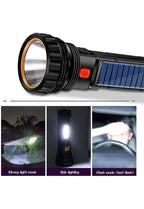 Linterna LED multifunción solar/recargable 1000 lúmenes, con luz estroboscópica4