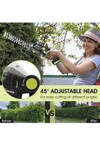 Compact Portable 2-in-1 Cordless Hedge Trimmer - Batteries and Charger Included3