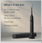 Philips Sonicare 5950 Rechargeable Electric Toothbrush 2 Brush Heads Black8