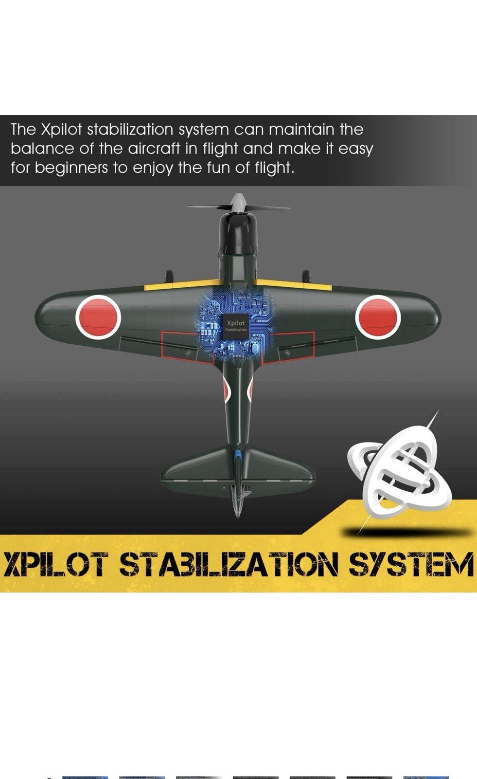 VOLANTEXRC Avión RC para principiantes, avión RC de la Segunda Guerra Mundial 4C4