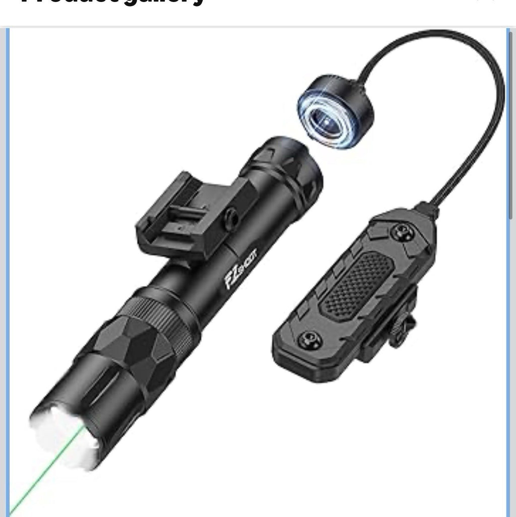 2500 Lumens Rifle Laser Light Combo Compatible with M-Rail, Rechargeable0