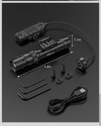 2500 Lumens Rifle Laser Light Combo Compatible with M-Rail, Rechargeable8