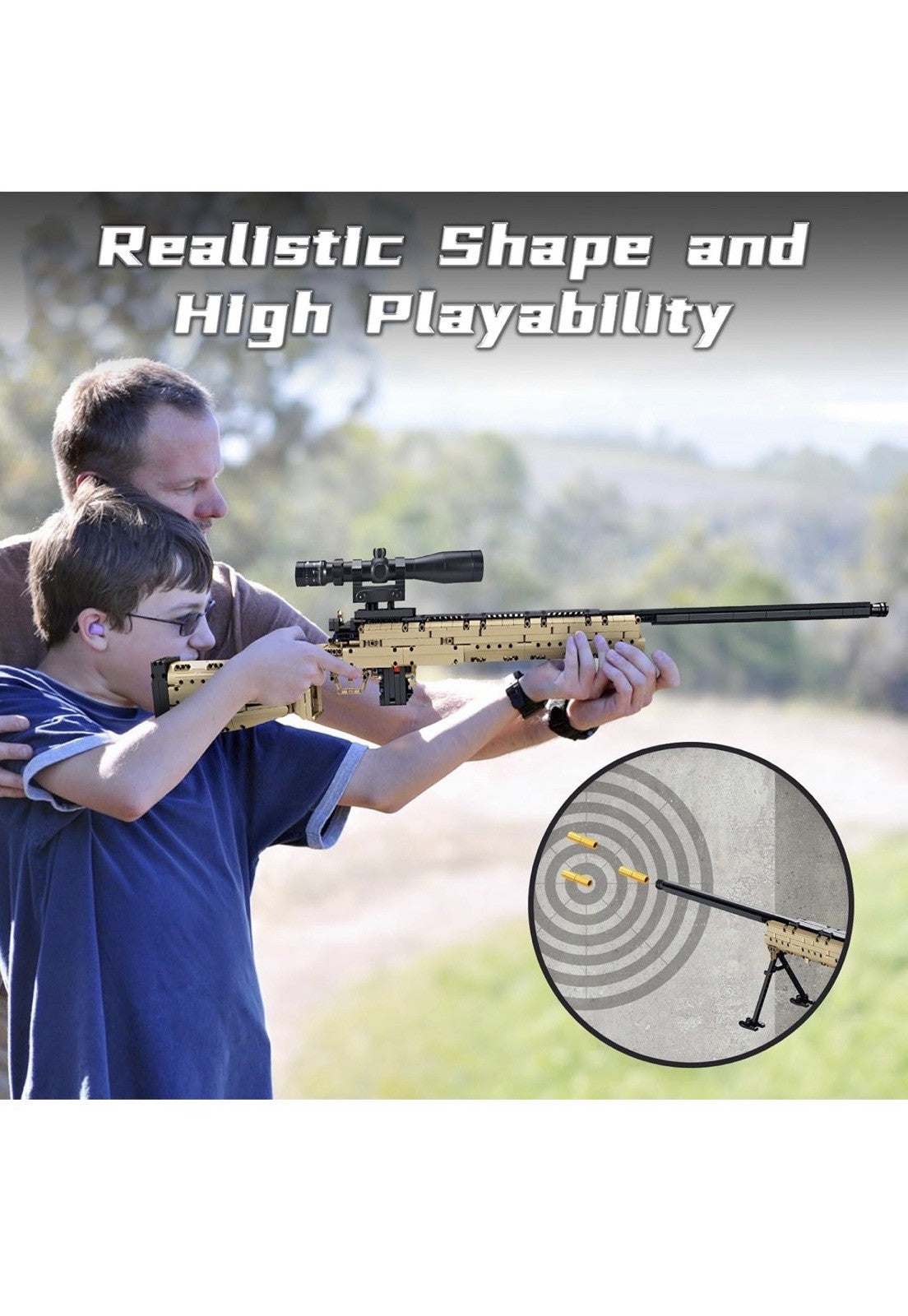 Shootable Sniper Playset, Building Bricks Toy, for Sniper Lover9