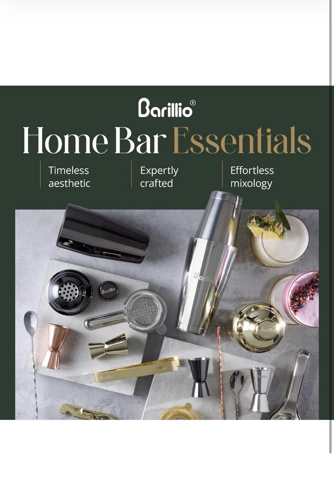 Bartender Kit Bag with 17 Pc Cocktail Tools Waxed Canvas Traveling Bar Barillio6