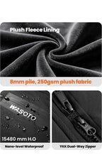 WASOTO Heated Jackets for Men with 18400mAh Black XL Windproof Waterproof7