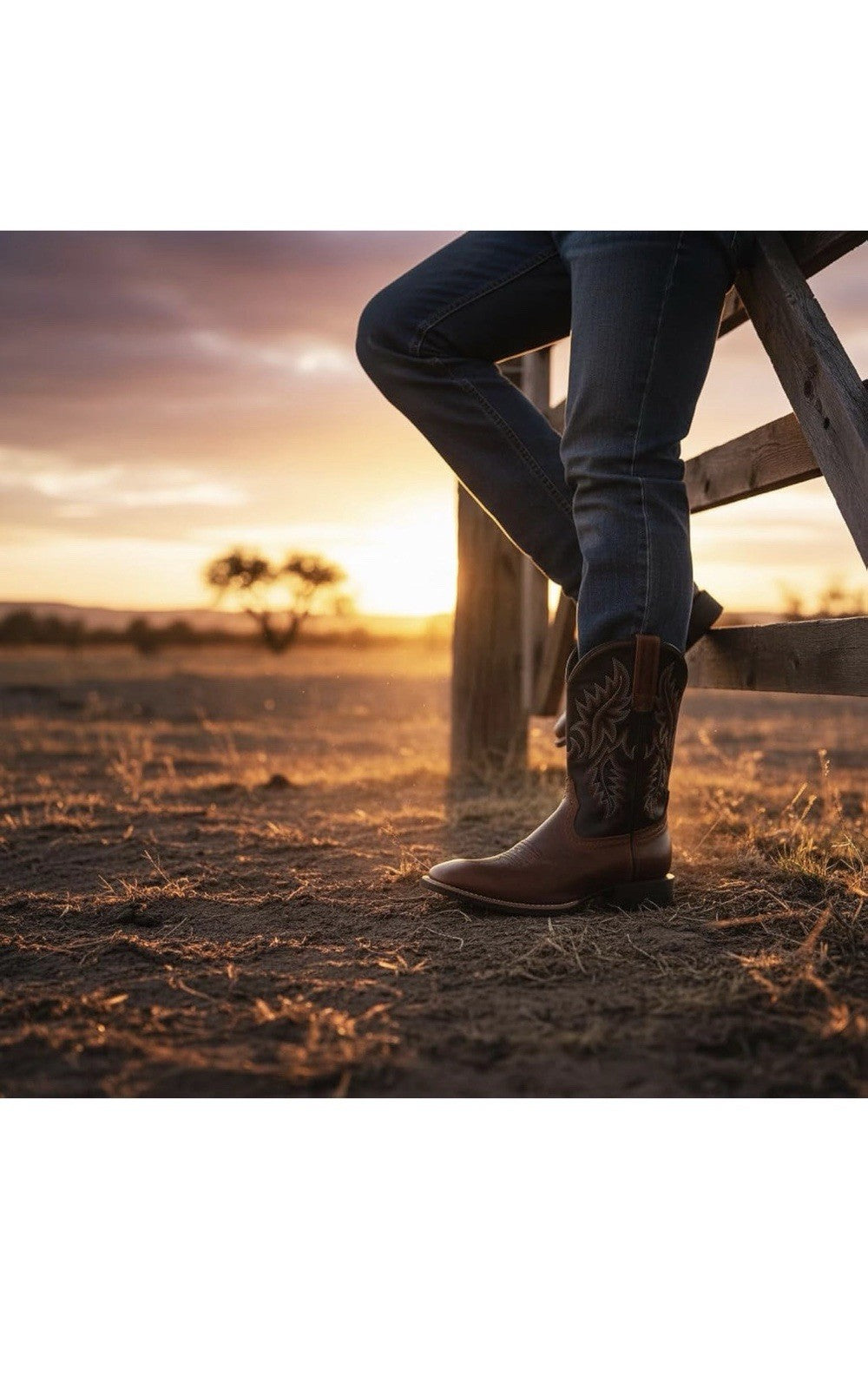 SUREWAY Botas vaqueras para hombre, botas occidentales de punta cuadrada para1