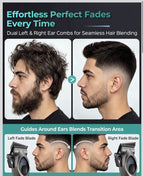 Cordless Hair Clipper Trimmer Set 9 Guide Combs Fade Blade USB-C Rechargeable2