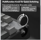 LEOBOG A98 Wireless Gaming Creamy Mechanical Keyboard with Number Pad Knob 96%2