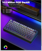 AULA F75 Pro Wireless Mechanical Keyboard,75% Hot Swappable Custom Keyboard with5
