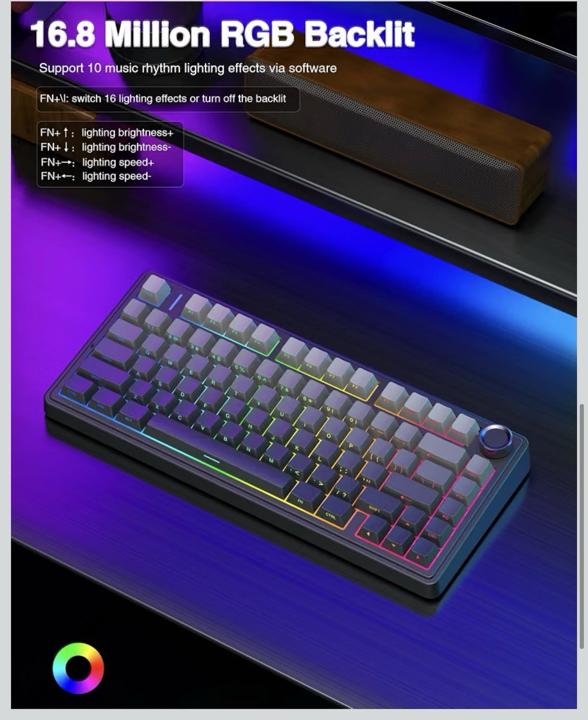 AULA F75 Pro Wireless Mechanical Keyboard,75% Hot Swappable Custom Keyboard with5