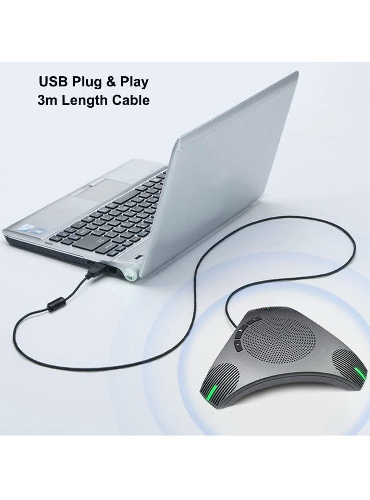 Altavoz y micrófono de conferencia, micrófono de altavoz USB omnidireccional8