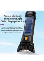 Linterna LED multifunción solar/recargable 1000 lúmenes, con luz estroboscópica3