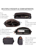 ESTARER Bolsa de mensajero para computadora de 17 a 17.3 pulgadas, resistente a4