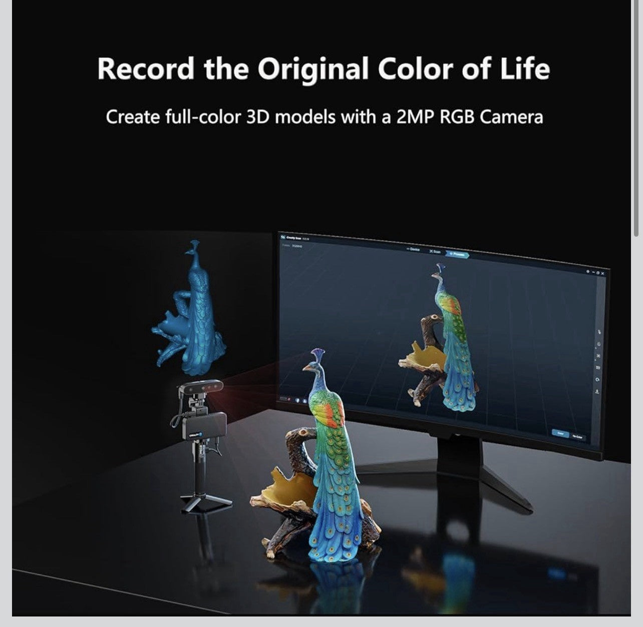 Creality Escáner 3D Ferret Pro para impresión 3D, escaneo 3D inalámbrico de mano2