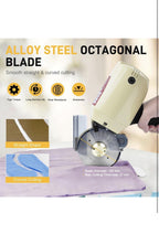 Electric Cloth Cutting Machine - 250W Pure Copper Motor Rotary Fabric Cutter w4
