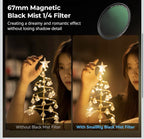 SmallRig 5-in-1 Magnetic 67mm Lens Filter Kit: VND + CPL + Black Mist 1/4 +4