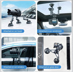 Soporte de montaje para cámara de triple ventosa, trípode resistente para3