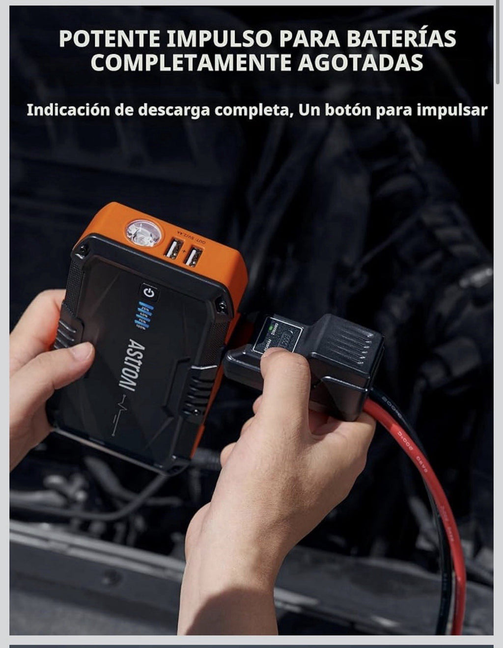 AstroAI Arrancador de batería de coche S8, batería de arranque de coche de 15002
