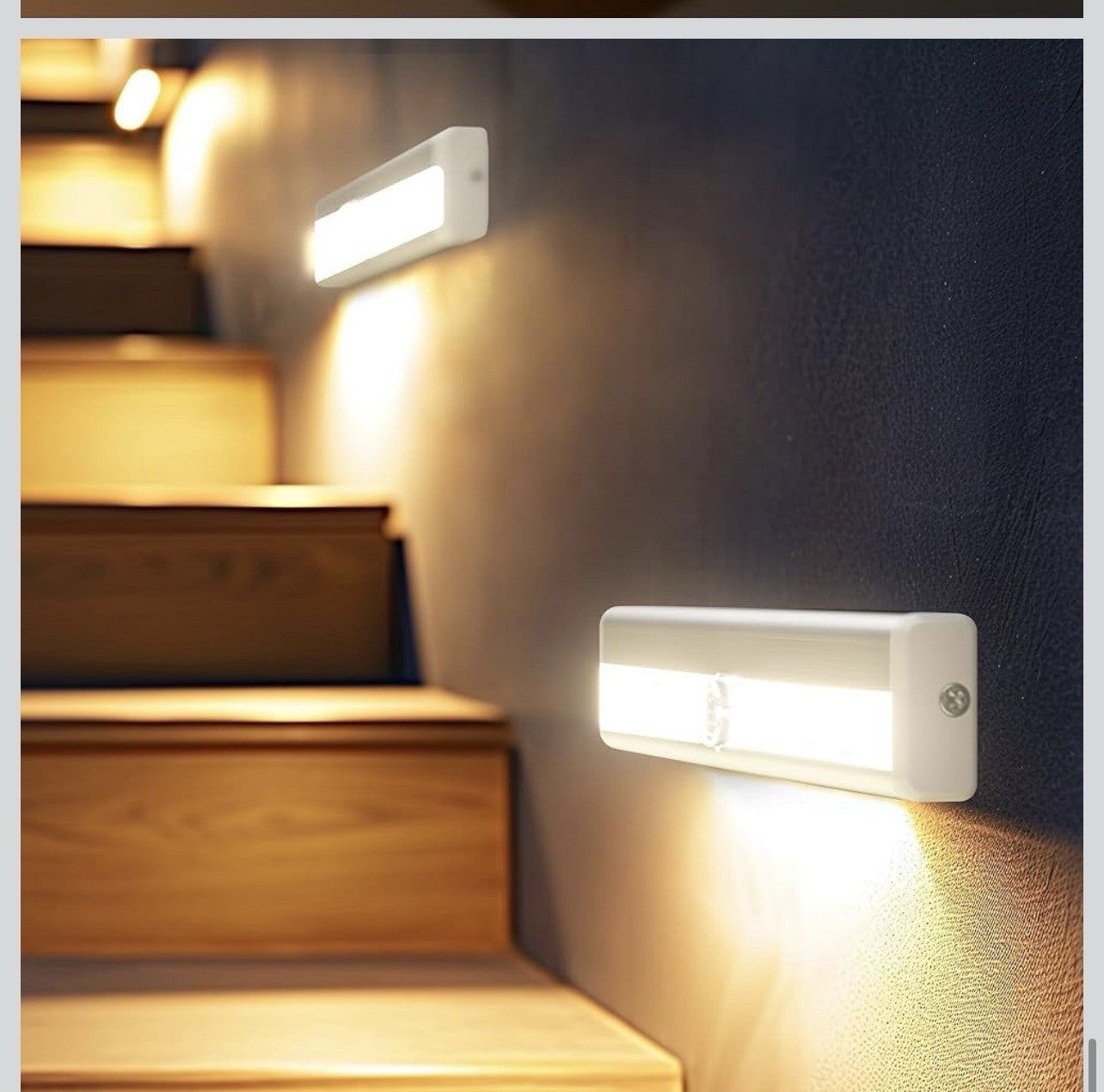 10 luces LED Batería para gabinete con sensor de movimiento (3 Pack)