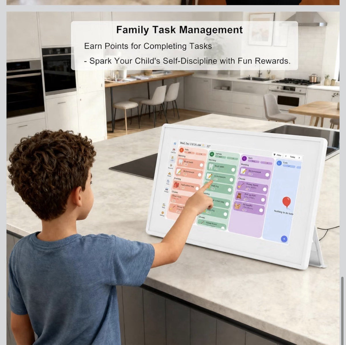 Digital Calendar 10.1 Inch Wall Plan Touch Screen WiFi picture esay to use9