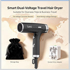 Dual-Voltage-Travel-Hair-Dryer with Diffuser for Women,1200W Mini Portable B1