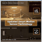 10 luces LED Batería para gabinete con sensor de movimiento (3 Pack)