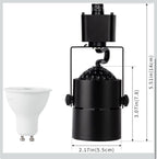 mirrea Bulb Replaceable LED Track Lighting Heads for Black H Type Rail Cylind...5
