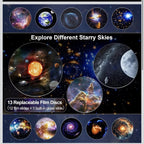 Proyector Galaxy Pro para dormitorio, proyector de estrellas planetario 13 en 12