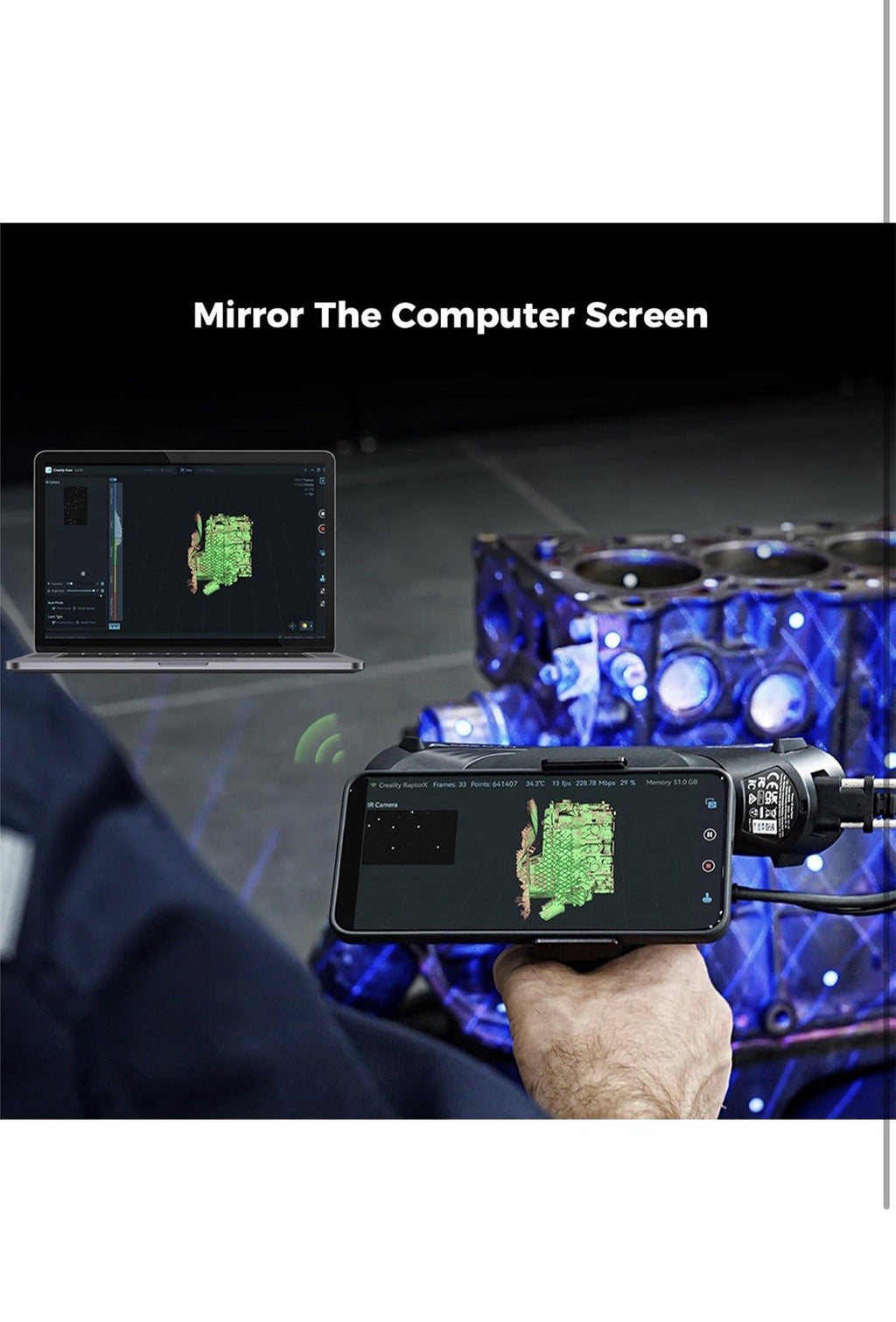 Creality Scan Bridge for 3D Scanner CR-Scan Otter WiFi 6 Screen Mirroring-Otter3