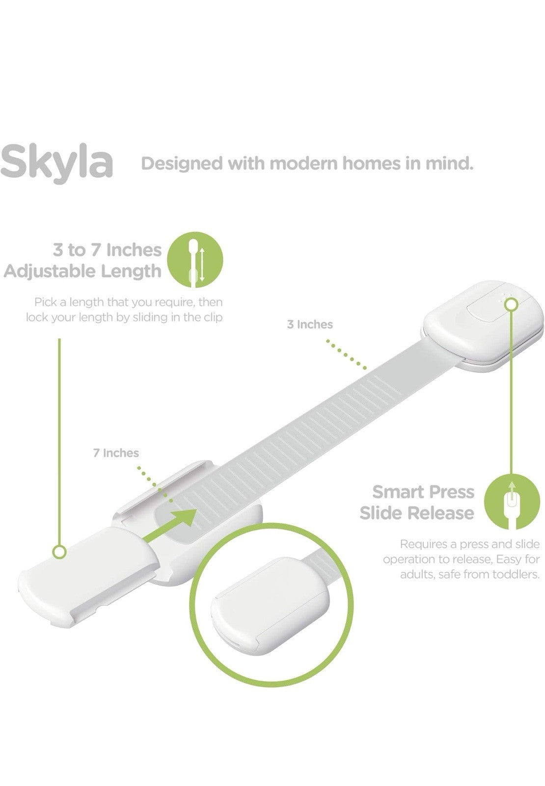 Baby Proofing Child Safety Locks (16 Pack) by Skyla Homes - The Safest, Quickest5