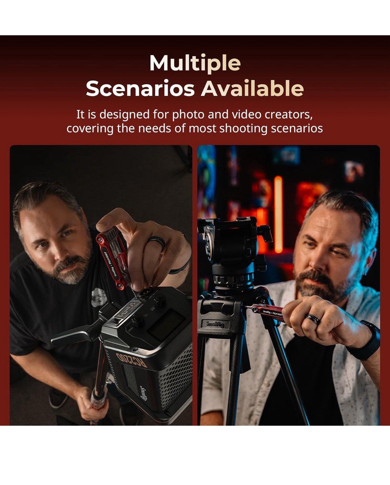 SmallRig x FILM RIOT Juego de herramientas plegables 10 en 1 con destornilladore7