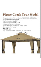Apex Garden Replacement Canopy for Lowe's Allen Roth 10x12 Inch Gazebo - Beige1