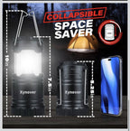 Paquete de 4 faroles solares para campamento, luces LED recargables6