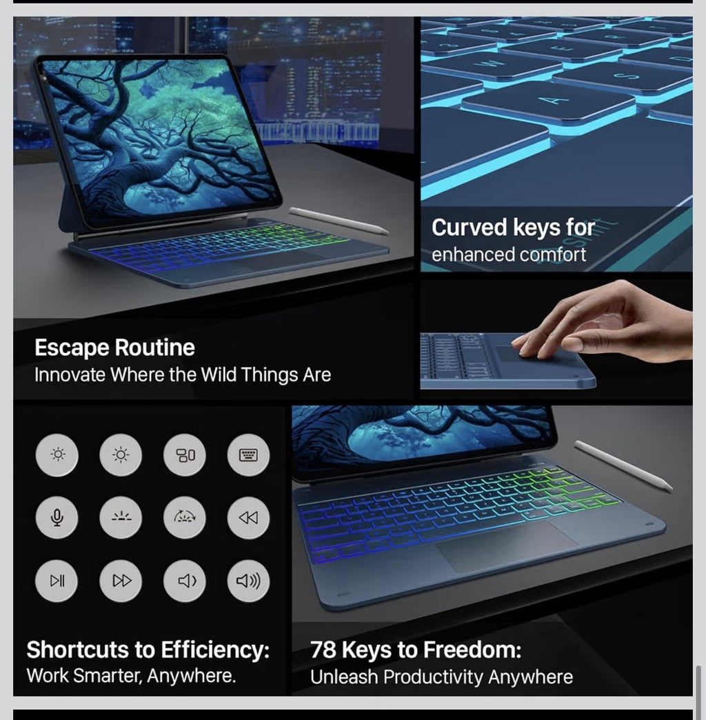 typecase Edge Magic-Style Magnetic Keyboard Case for iPad Air 13/6