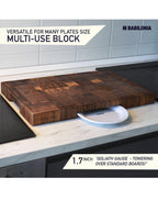 Tabla de cortar de nogal negro americano (extra gruesa de 1.7 pulgadas), calidad0